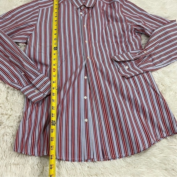 Dolce & Gabbana GOLD Red/Blue Striped Button Down Shirt EUC - Picture 3 of 8